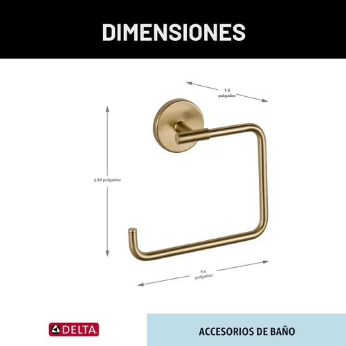 Vista 9 de Delta Faucet 75935-SS Trinsic – Gancho para bata, acero inoxidable
