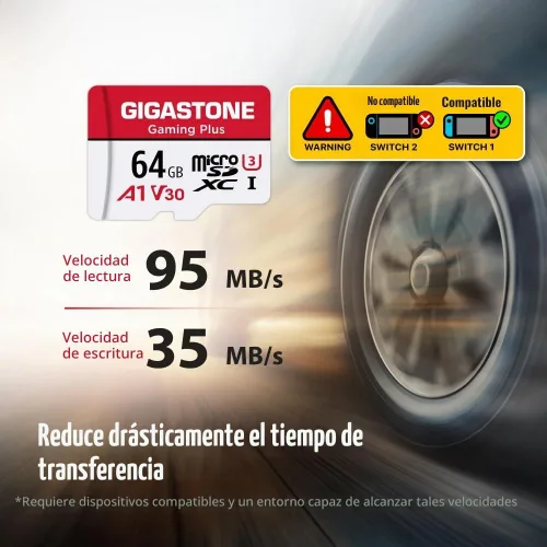 Vista 3 de 【Solo para Switch 1】 Gigastone: 2 unidades de tarjeta Micro SD de 64 GB, Gaming Plus, tarjeta de memoria MicroSDXC para Nintendo-Switch, grabación