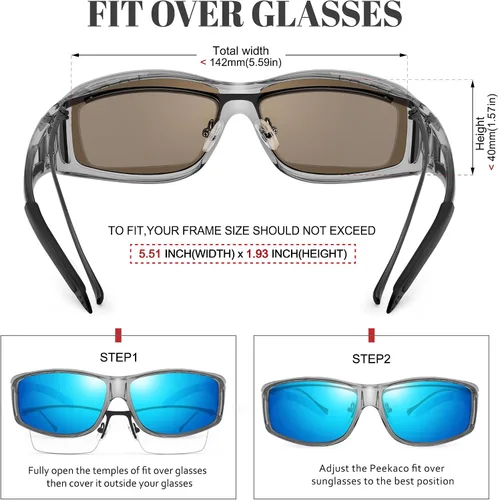 Vista 66 de Night Vision Driving Glasses for Men & Women - Polarized Anti Glare Fit Overs with Wrap-Around HD Yellow Lens