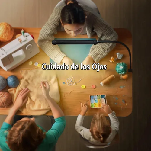 Vista 4 de Lámpara de escritorio LED con abrazadera, lámpara de abrazadera con modos de color ajustables, luz con clip con cuello de cisne flexible largo