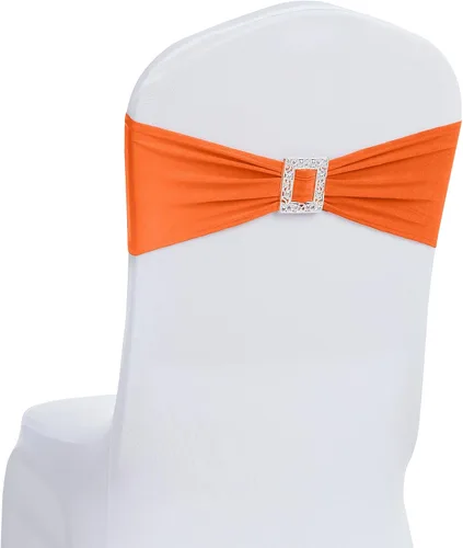 Vista 13 de Joccun 30 PCS Bandas de Spandex para Sillas con Lazos, Banda Elástica de Cubierta de Silla con Hebilla Deslizante, Lazos Elásticos Universales