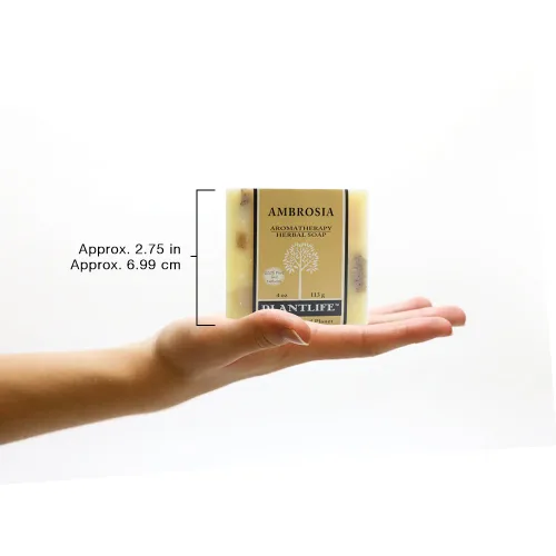 Vista 8 de Plantlife Ambrosia - Jabón hidratante y calmante para tu piel, hecho a mano con ingredientes a base de plantas, hecho en California en barra de 4