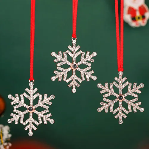 Vista 11 de 3 adornos colgantes para árbol de Navidad, decoración de árbol de Navidad de metal, para fiestas en interiores, hogar, familia, fiesta de mascotas