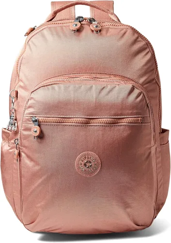 Vista 57 de Kipling Seúl - Mochila pequeña para tableta, diseño de flores acuáticas, talla única