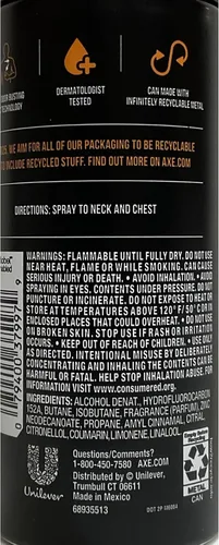 Vista 3 de AXE Spray corporal para hombre, tentación oscura, 4 onzas, paquete de 2