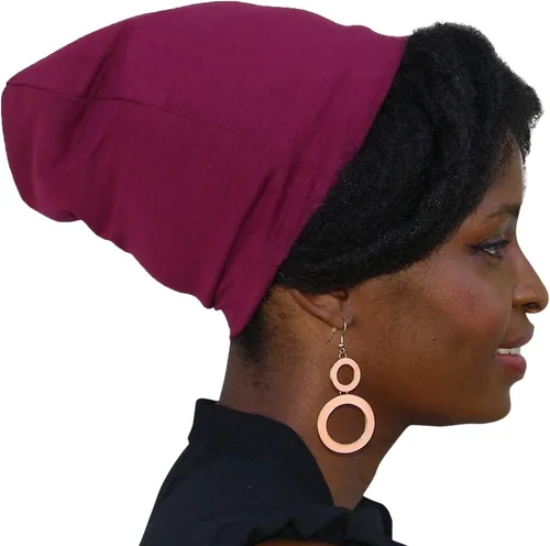 Vista 2 de Gorro de lana con forro de raso suave para mujer