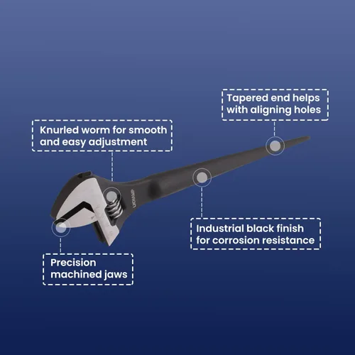 Vista 4 de Lichamp - Llave de mandíbula ajustable de 12 pulgadas para construcción