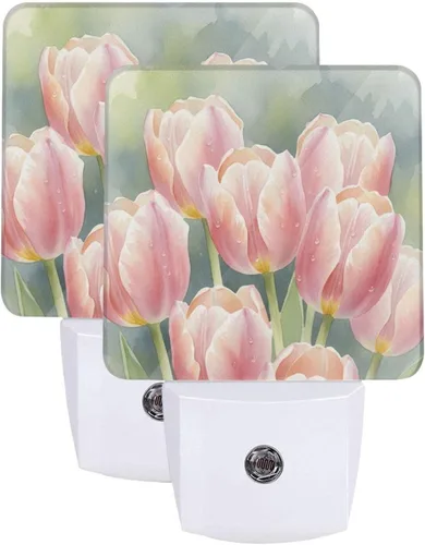 Vista 23 de Futterya Luz nocturna LED personalizada enchufable, juego personalizado de 2 lámparas de decoración con sensor automático del atardecer al amanecer