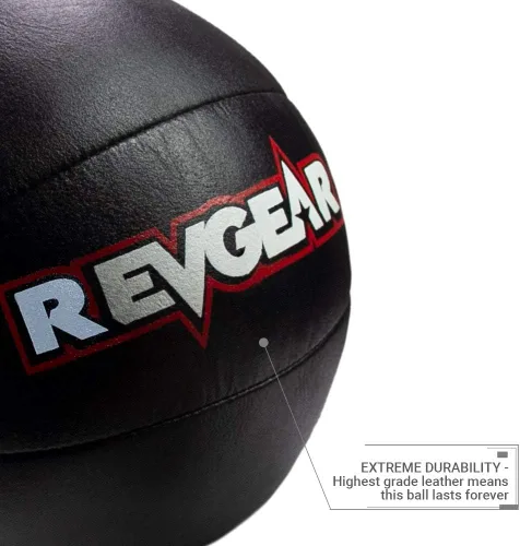 Vista 3 de Revgear Balón medicinal de cuero, 9 libras