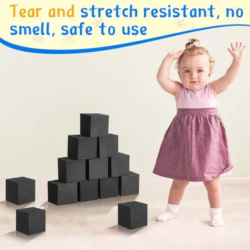 Vista 6 de Yaomiao Bloques grandes de espuma para hoyos de 8 x 8 x 8 pulgadas, cubos de espuma para gimnasio, bloques de acolchado para gimnasia, campos