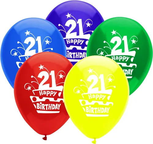 Vista 5 de Globos de látex impresos redondos de 12 pulgadas, 15 años, 6 unidades, colores surtidos