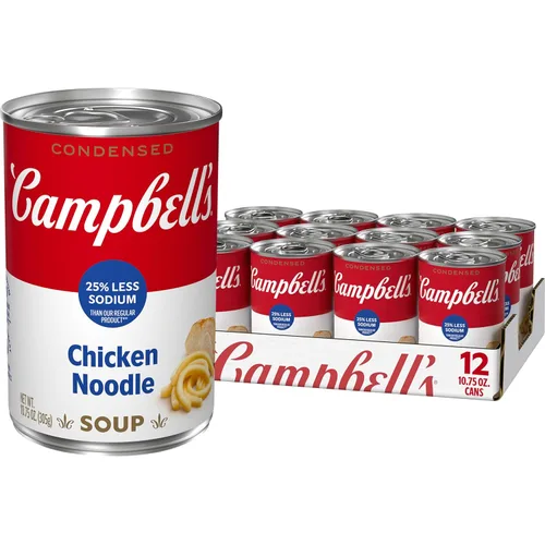 Vista 12 de Sopa condensada de fideos con pollo saludable para el corazón Campbell's, lata de 10.75 oz