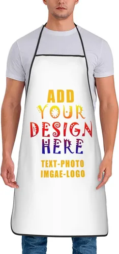 Vista 47 de Delantales personalizados para añadir nombre, logotipo, texto, foto, diseño de imagen, delantal de chef para grandes regalos