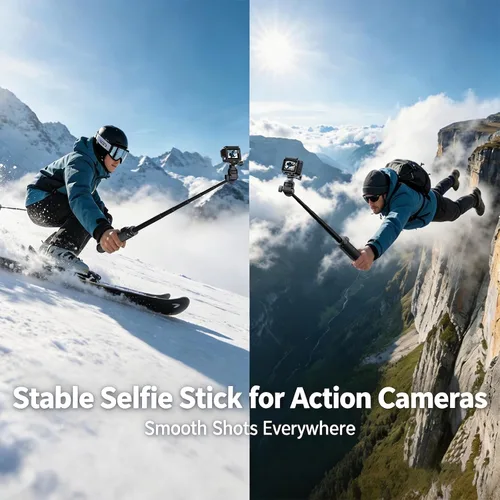 Vista 6 de Trípode de cámara de acción Selfie Stick de 68" para GoPro, DJI