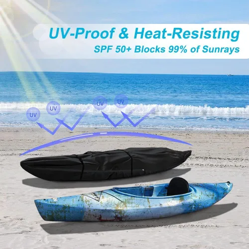 Vista 4 de Funda remolcable resistente a la decoloración y al desgarro con cierre impermeable, lona de poliéster 600D grado marino, resistente al agua