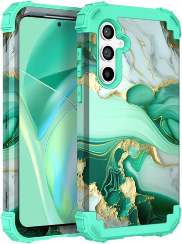 Vista 14 de Hocase Funda para Galaxy S20 FE 5G, Protección resistente a prueba de golpes, goma de silicona suave + parachoques de plástico duro, funda
