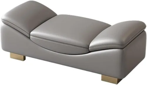 Vista 9 de LSLYTQ Bedroom Bench for End of Bed End of Bed Bench, Indoor Entryway Bench with Metal Legs, Cushioned Ottoman Bench for Living Room, Bedroom