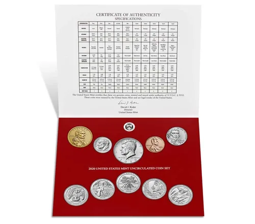 Vista 2 de 2019 Varias marcas de menta Uncirculated Set Quarters, centavos, centavos, níquel, medio dólar, saco US Mint Gem Uncirculated