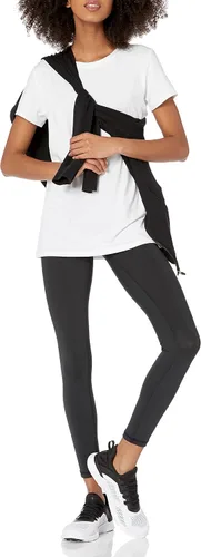 Vista 56 de Amazon Essentials Camiseta de manga corta con cuello redondo para mujer, de secado rápido, para entrenamiento, gimnasio, paquete múltiple