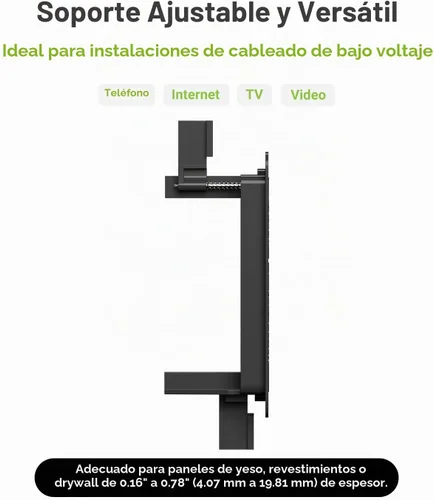 Vista 6 de Placa de pared con cepillo con soporte de montaje, cubierta decorativa para pasar cables de bajo voltaje, ocultador de cables de una sola banda
