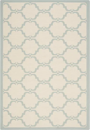 Vista 54 de SAFAVIEH Alfombra lavable al aire libre Courtyard Collection - 9 x 12 pies, beige y terracota, no desprende pelusa y fácil limpieza, ideal