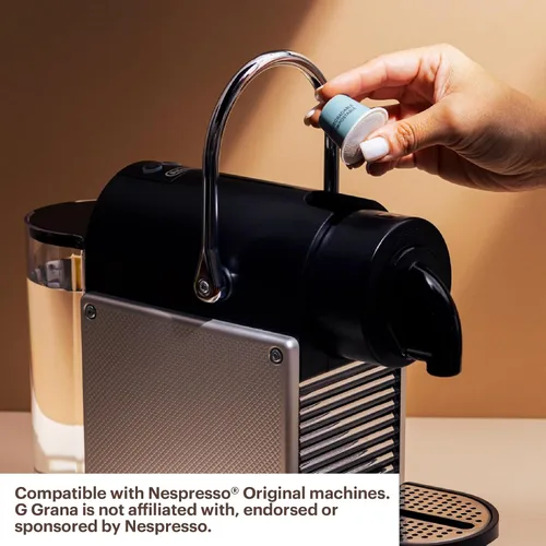 Vista 5 de G GRANA Cápsulas de café, compatibles con Nespresso OriginalLine, 60 unidades, expreso tostado medio y oscuro, café especial de fuente única 100%