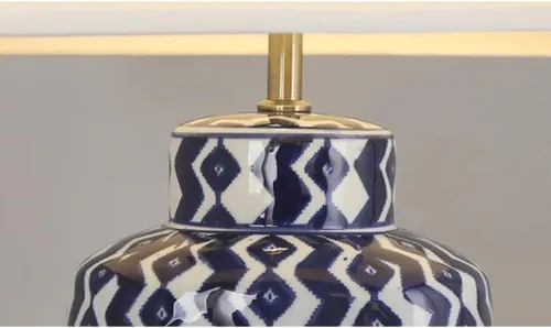 Vista 4 de Lamp for Desk Chinese Style Ceramic Retro Table Lamp Simple and Creative Study Room Living Room Modern Bedroom Bedside Lamp Desk Lamps for Home