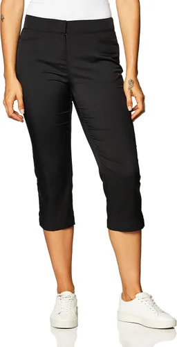Vista 3 de PGA TOUR Tech Capri - Pantalones de golf para mujer de 22 pulgadas con cintura elástica cómoda, talla 2 - 18 Plus