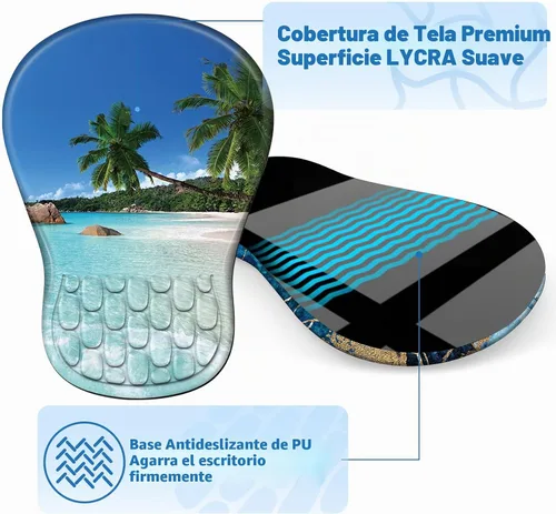 Vista 5 de YIWEI Alfombrilla ergonómica para mouse con reposamuñecas para aliviar