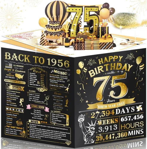 Vista 52 de Tarjeta de cumpleaños número 10 para niña, niño, nieto, nieta, hijo, hija, gigante, desplegable, “Happy 10th Year Old”, decoración, regalo de Negro