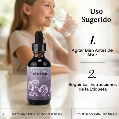 Vista 6 de Dr. Christopher's Formula Original Kid-E-Reg - Tónico intestinal, 2 onzas líquidas