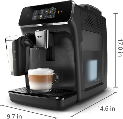 Vista 17 de Philips Máquina de café espresso totalmente automática serie 2300 con sistema de leche LatteGo y molinillo integrado, 4 preajustes de café y agua