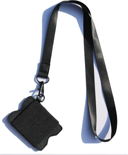 Vista 6 de Tarjetero minimalista para mujeres y hombres, Negro A, Minimalista