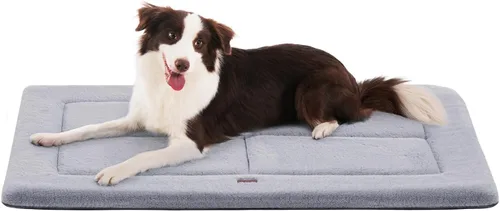 Vista 22 de Made4Pets Cojín Cama para Jaula de Perros Medianos y Grandes, Lavable y Reversible, Tapete Antideslizante para Perrera para un Sueño Acogedor, Cama