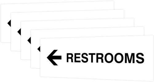Vista 59 de Signs ByLITA Basic Restrooms - Letrero direccional para pared o puerta (negro), pequeño (paquete de 1)