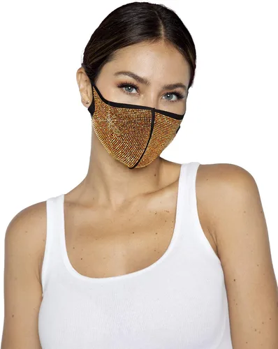 Vista 13 de Leg Avenue Mascarilla de moda con diamantes de imitación para mujer