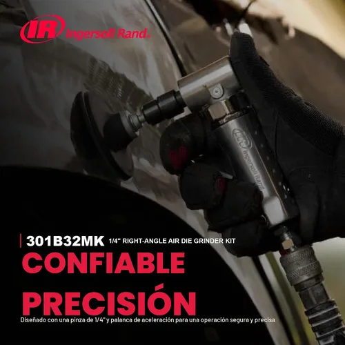 Vista 4 de Ingersoll Rand 301B32MK Kit de Amoladora Angular de Matriz, 1/4 Pulgada, 21,000 rpm