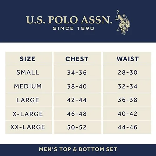 Vista 7 de U.S. Polo Assn. Conjunto de pijama térmico para hombre, camiseta de punto gofre y pantalones largos de John, caja de regalo