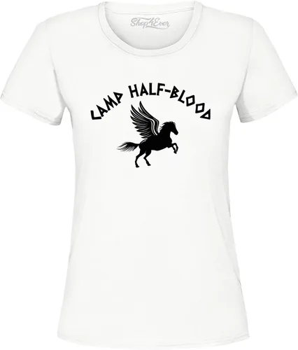 Vista 11 de shop4ever Camiseta Camp Half Blood Demigods para mujer Rosa (Azalea Pink)
