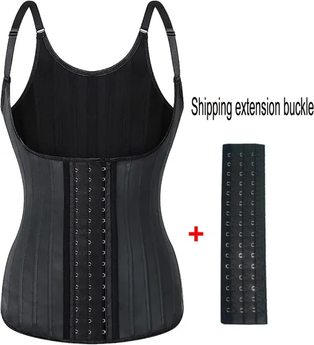 Vista 2 de Entrenador de cintura de látex para mujer, corsé de entrenamiento deportivo bajo el busto, faja moldeadora de reloj de arena