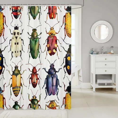 Vista 67 de Feelyou Cortina de ducha con diseño de gato para decoración de baño, bonita cortina de baño para puestos de bañeras, accesorios de baño divertidos