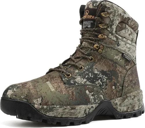 Vista 9 de Men's 7" Waterproof Lightweight Hunting Boots Insulated Non-slip Hiking Boot, 200g Thinsulate Marrón