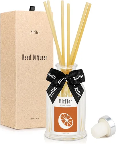 Vista 15 de MitFlor - Difusor de habitación, juego de difusor de varillas de ciprés de cedro con varillas de ratán natural, aromas refrescantes y limpios