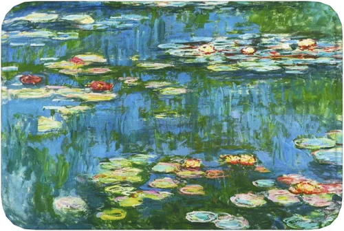 Vista 25 de INVIN ART Claude Monet Water Lilies Non-Slip Door Mat Art Decor