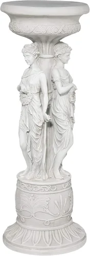 Vista 6 de Design Toscano KY992 Chatsworth Manor Neoclásico Pedestal Columna Soporte para Plantas, Piedra Antigua