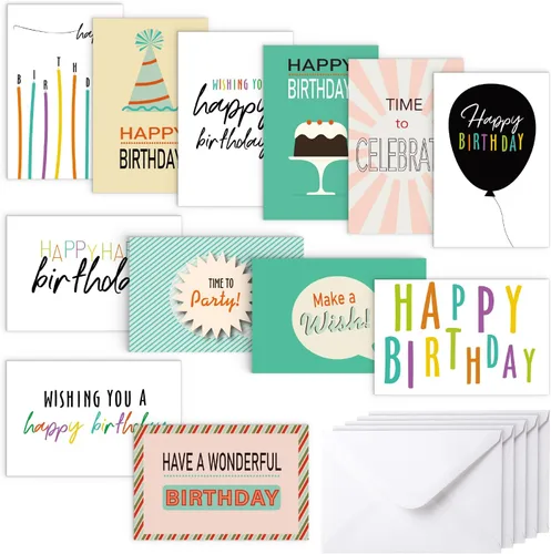 Vista 14 de Mr. Pen - Tarjetas de feliz cumpleaños para niños, 3.75 x 5.2 pulgadas, paquete de 48 con sobres, 6 diseños de animales coloridos, tarjeta