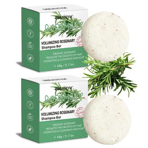 Vista 12 de DBEAUTYM Paquete de 2 barras de champú para el cabello con lavanda y romero, limpieza profunda para la pérdida de cabello del cuero cabelludo