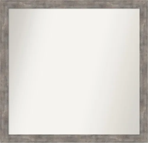 Vista 228 de Amanti Art Silver Bathroom Mirror for Over Sink, 26x45 Custom Made Marred Pewter Rectangle Vanity Mirror, Oversize Casual Wood Frame, Hangs Estaño
