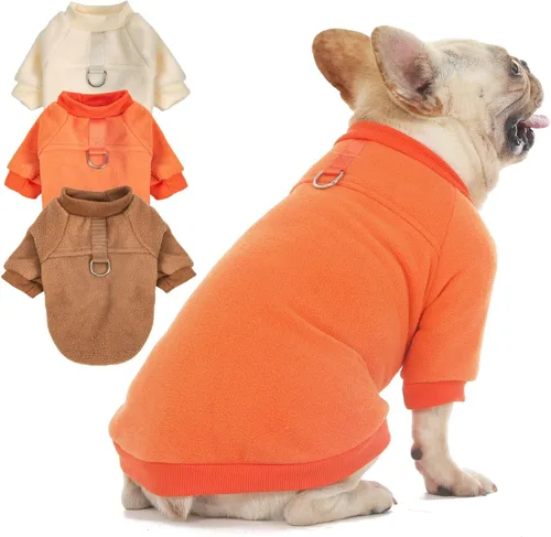 Vista 16 de ChiDogz Ropa para gatos y perros Ropa para perros y gatos Sudadera elástica y cálida para perro, suéter para cachorros y gatos con correa