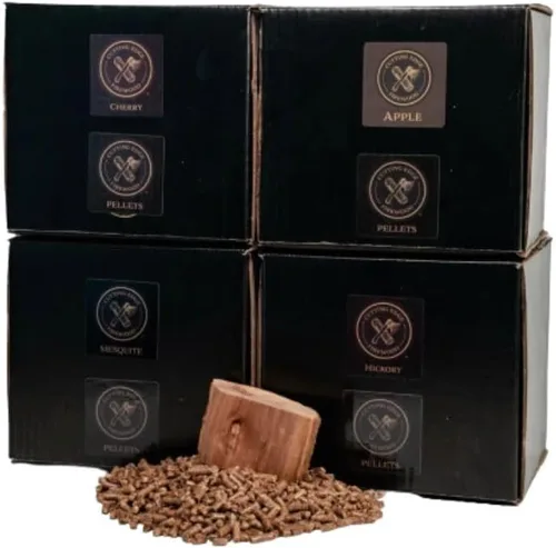 Vista 10 de Cutting Edge Firewood Briquetas de madera de manzano para barbacoa – Briquetas de ahumado de madera dura totalmente natural para parrillas